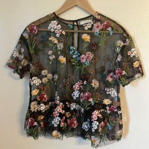 Floral Sheer Top